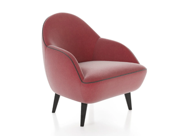 SOFT & PLUMB - Upholstered fabric armchair with armrests by Liu Jo Living Collection - view 2